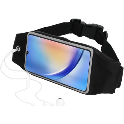 Mobiparts Comfort Fit Belt Brassard Téléphone Samsung Galaxy A34 Ceinture Coque de Sport en Neoprène - Noir