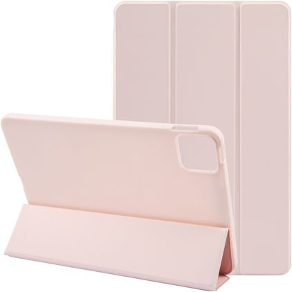 Mobigear Tri-Fold Gel Coque iPad Air 11 Pouces (2024) Etui en TPU,Similicuir - Rose