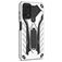 Mobigear Armor Stand Coque Samsung Galaxy A03s Coque arrière Rigide Anti-Chocs avec Support Amovible - Argent