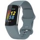 Mobigear Sport Dual Bracelet Silicone Fitbit Charge 5 Fermeture à clou et passant - Spring Purple