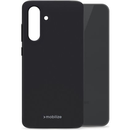 Mobilize Rubber Gelly Coque Samsung Galaxy A57 Coque arrière en TPU Souple - Noir