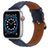 Mobigear Genova Bracelet Cuir Apple Watch Fermeture boucle ardillon - 49/46/45/44 mm - Dark Blue