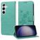 Mobigear Flowers Housse Samsung Galaxy S25 Plus Etui Porte-Monnaie - Vert