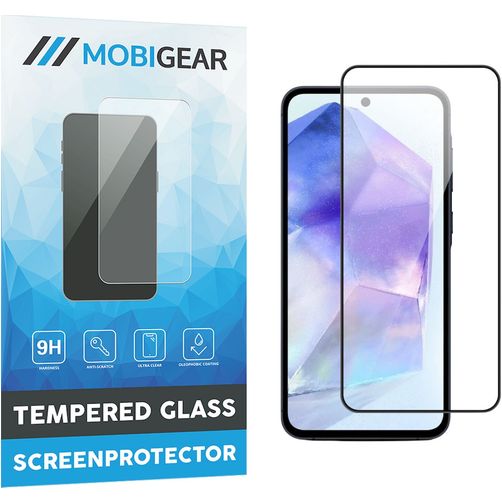 Mobigear Premium Samsung Galaxy A55 Verre trempé Protection d'écran - Compatible Coque - Noir