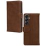 Mobilize Wallet Housse Samsung Galaxy A14 Etui en Cuir Véritable Porte-Monnaie - Marron
