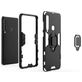 Mobigear Armor Ring Coque Samsung Galaxy A9 (2018) Coque arrière Rigide Anti-Chocs avec Anneau-Support - Rouge
