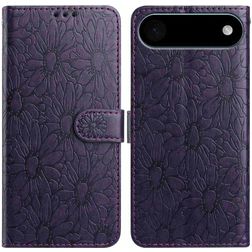 Mobigear Flowers Housse iPhone Air Etui Porte-Monnaie - Violet