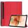 Mobigear Tri-Fold Gel Coque Samsung Galaxy Tab S7 FE Etui en TPU,Similicuir + Porte-crayon - Rouge