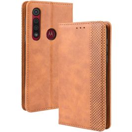 Mobigear Sensation Housse Motorola Moto G8 Plus Etui Porte-Monnaie - Cognac