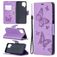 Mobigear Butterfly Housse Samsung Galaxy A12 Etui Porte-Monnaie - Violet