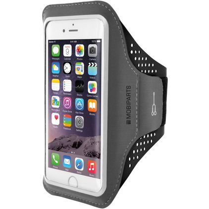 Mobiparts Comfort Fit Brassard Téléphone iPhone SE (2022) Brassard Coque de Sport en Neoprène - Noir