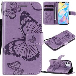 Mobigear Butterfly Housse iPhone 12 Mini Etui Porte-Monnaie - Violet