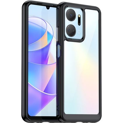 Mobigear Crystal HONOR X7A Plastique rigide Coque arrière - Noir