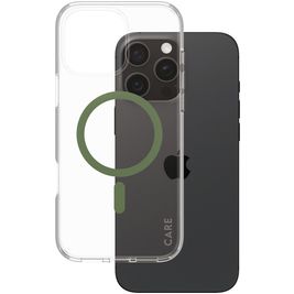 CARE by PanzerGlass Flagship Coque iPhone 16 Pro Max MagSafe Coque arrière Rigide - Transparent / Vert
