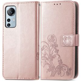 Mobigear Clover Housse Xiaomi 12 Lite Etui Porte-Monnaie - Rose doré