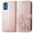 Mobigear Clover Housse Motorola Moto G22 Etui Porte-Monnaie - Rose doré