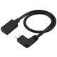 Mobigear 90 Degrees - Extension de Câble USB-C vers USB-C 0.3 mètre - Noir