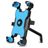 Mobigear PushHold Support Moto Rétroviseur Pince Universel - Bleu