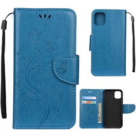 Mobigear Flowers Housse iPhone 11 Etui Porte-Monnaie - Bleu Mobigear Flowers Housse iPhone 11 Etui Porte-Monnaie - Bleu