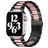 Mobigear Antwerp Bracelet Acier Apple Watch Fermeture boucle déployante - 42/41/40/38 mm - Noir / Rose