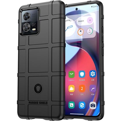 Mobigear Rugged Shield Coque Motorola Edge 30 Fusion Coque arrière en TPU Souple Anti-Chocs - Noir