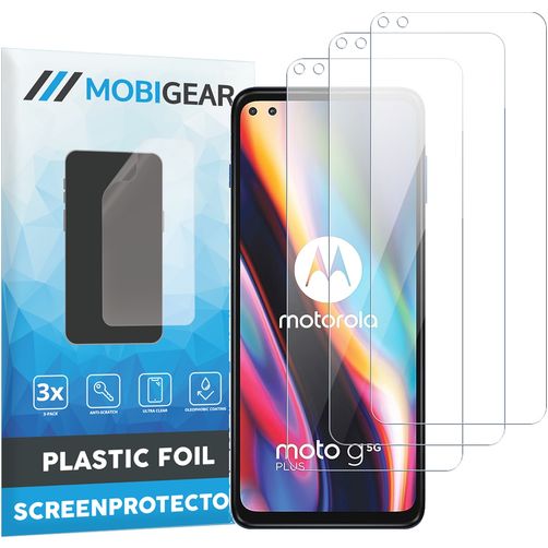 Mobigear Motorola Moto G 5G Plus Protection d'écran Film - Compatible Coque (Lot de 3)