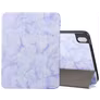 Mobigear Tri-Fold Marble Coque iPad Air 11 Pouces (2025) Etui + Porte-crayon - Violet