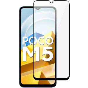 Mobigear Premium POCO M5 Verre trempé Protection d'écran - Compatible Coque - Noir