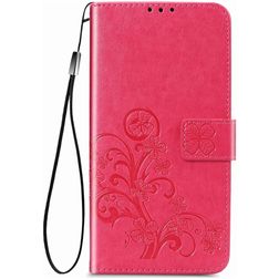 Mobigear Clover Motorola One Fusion Plus Étui Portefeuille - Magenta