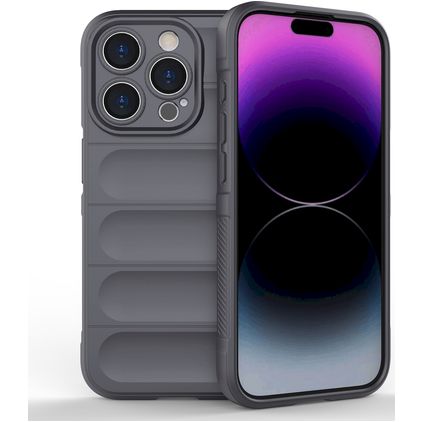 Mobigear Bumpy iPhone 15 Pro TPU souple Coque arrière - Gris anthracite