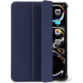 Decoded Textured Slim Coque iPad Pro 11 Pouces (2024) Etui en Silicone Souple - Navy Peony