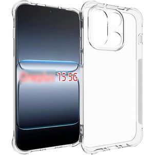 Mobigear Cushion Coque Transparente OnePlus 15 Coque arrière en TPU Souple - Transparent