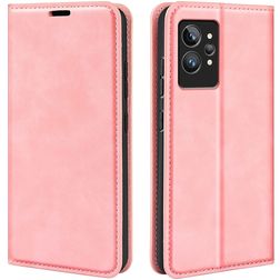Mobigear Retro Slim Housse Realme GT2 Pro Etui Porte-Monnaie - Rose