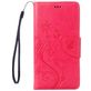 Mobigear Flowers Housse iPhone SE (2020) Etui Porte-Monnaie - Magenta