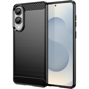 Mobigear Brushed Slim Coque Samsung Galaxy S25 Edge Coque arrière en TPU Souple - Noir