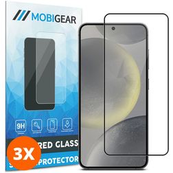 Mobigear Premium Samsung Galaxy S25 Plus Verre trempé Protection d'écran - Compatible Coque (Lot de 3)