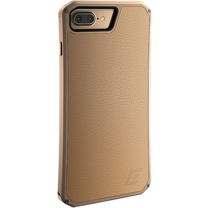 Element Case Solace Coque iPhone 8 Plus Coque arrière en Aluminium Anti-Chocs - Or