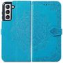 Mobigear Mandala Housse Samsung Galaxy S21 FE Etui Porte-Monnaie - Bleu
