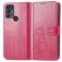Mobigear Clover Housse TCL 305 Etui Porte-Monnaie - Magenta