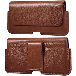 Mobigear Deluxe Belt Etui de ceinture (max 18,5 cm x 9 cm) - Pochette de ceinture - Holster - Marron