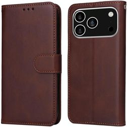 Mobigear Wallet Housse iPhone 17 Pro Etui Porte-Monnaie - Marron