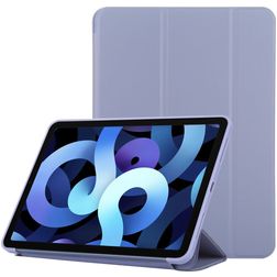 Mobigear Tri-Fold Gel Coque iPad Air 5 (2022) Etui en TPU,Similicuir - Violet
