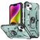 Mobigear Armor Ring Coque iPhone 14 Plus Coque arrière Rigide Anti-Chocs avec Anneau-Support - Vert