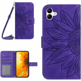 Mobigear Sunflower Housse Samsung Galaxy A05 Etui Porte-Monnaie - Violet