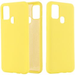 Mobigear Rubber Touch Samsung Galaxy M31 Silicone Coque arrière - Jaune