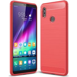 Mobigear Brushed Slim Coque HONOR Note 10 Coque arrière en TPU Souple - Rouge