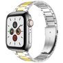 Mobigear Lissabon Bracelet Acier Apple Watch Fermeture boucle déployante - 42/41/40/38 mm - Or / Argent
