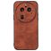 Mobigear Fabric Coque OPPO Find X6 Pro Coque arrière Rigide - Marron