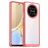 Mobigear Crystal HONOR Magic 4 Lite Plastique rigide Coque arrière - Transparent / Rouge