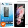 Mobigear Curved Samsung Galaxy S23 Ultra Verre trempé Protection d'écran - Compatible Coque - Noir (Lot de 3)